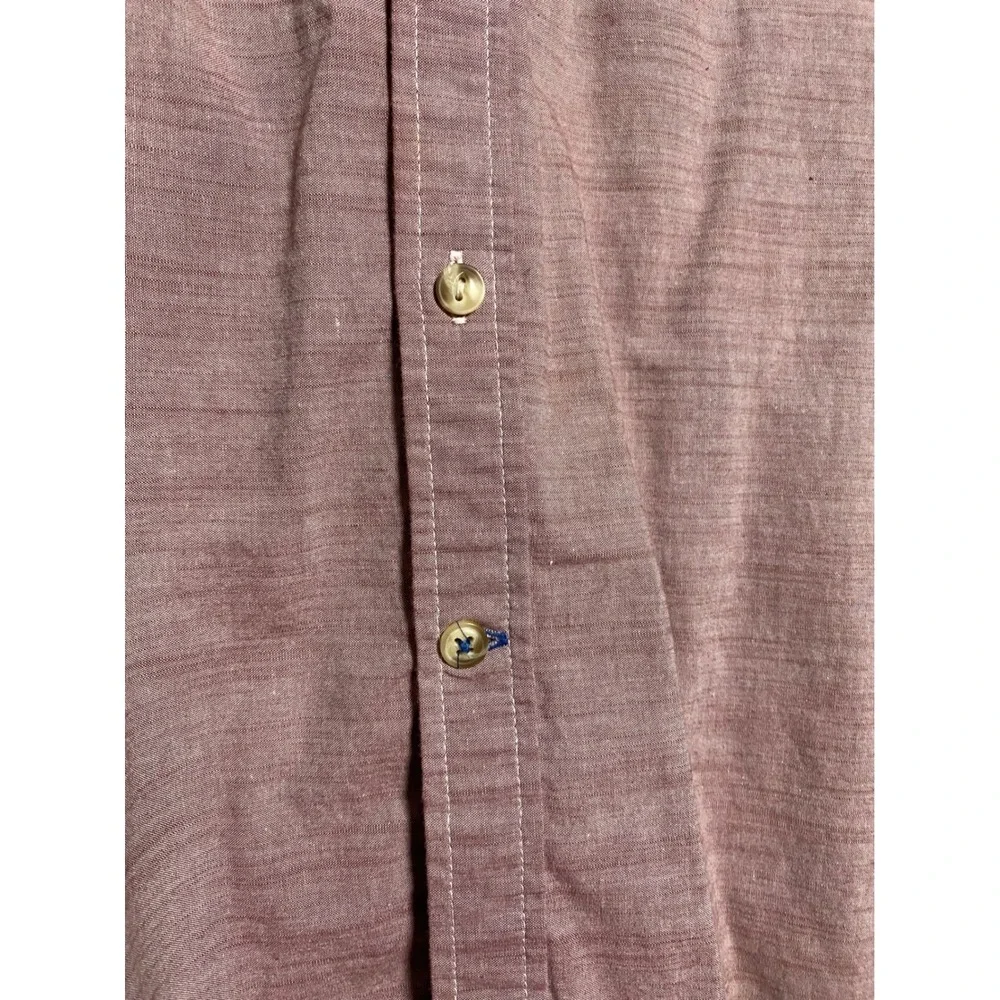 The North Face Long Sleeve Button Down Mens M Dusty Rose Chambray Outdoor Casual